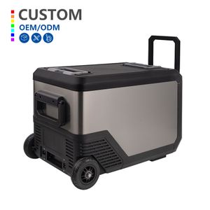 40L Portable Fridge Freezer 12 Volt Wheel and Handle Design Camping Car Refrigerator Portable Mini Fridge for Car
