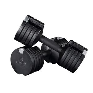 set of adjustable dumbbells