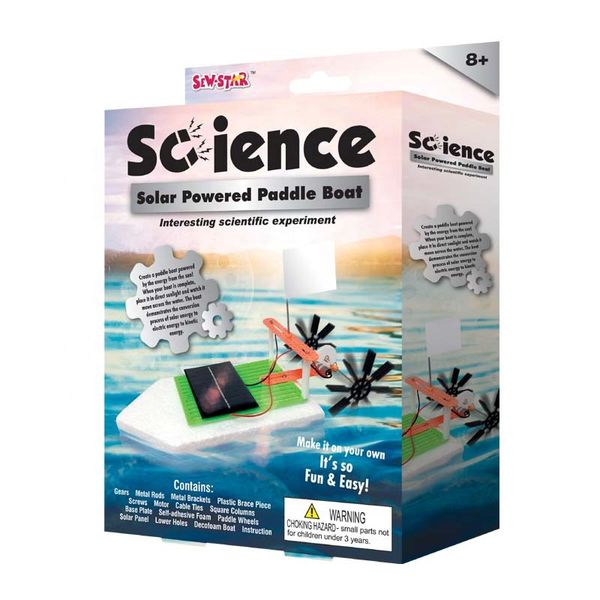 Easy-to-Operate Solar Powered Paddle Boat Kit DIY Educational Toys for Kids 8+ Age Handmade Science Kit