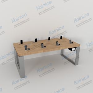 Kainice Cell Phone Store Shelf Furniture Wooden Display Counter Table for Mobile Phone Shop Brand Retail Store Fixtures