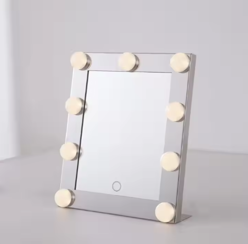 Lighted Makeup Mirror Hollywood Mirror Vanity Mirror with Lights, Touch Control Design 3 Colors Dimmable LED Bulbs, 360 Rotation