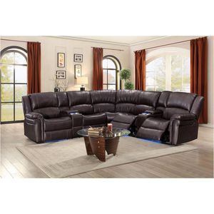 Hot Sale Black Luxury Living Room Furniture Modern 7-Seatersectional Office Furniture Air Leather Recliner Sofa Set
