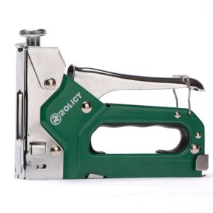 Rolicy Upholstery Staple Gun, 3 in 1 Manual Brad Nail Gun, Power Adjustment Staple Gun for Wood, Decoration, 30k Times Test