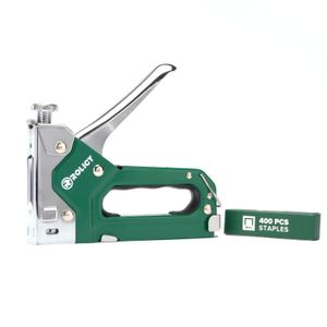 Rolicy Upholstery Staple Gun, Manual Brad Nail Gun, Power Adjustment Staple Gun for Wood, Decoration, 30k Times Test