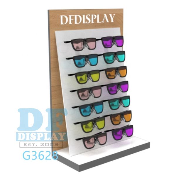 Wood Eyewear Displays Counter Sunglasses Display Stand Optical Display Espositore Occhiali