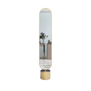 Nordic Light Luxury 360 Degree Rotatable Stereo Dressing Mirror Bedroom Full Body Floor Fitting Mirror