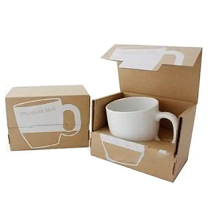 Customized Corrugated Ceramic Cups Porcelainous Mug Packing Shipping Box
