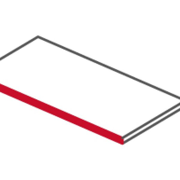 Polished edge step tread