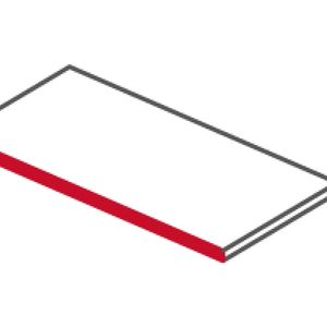 Polished edge step tread