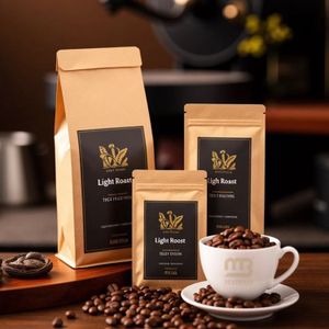 Biodegradable Paper Food Packing Zipper Flat Bottom Tea Packaging Pouch, Custom Printed Compostable Kraft Coffee Bag With Valve