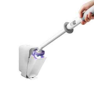 Overseas Factory Toilet Brush Wall-mount Free Punch Disposable Toilet Brush with Soap Dispenser Liquid 2 Pack Toilet Bowl Brush