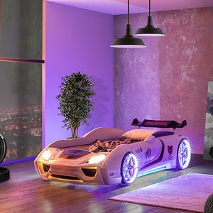 VENTO WHITE LED AT NIGHT Car Bed