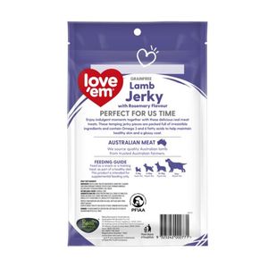 love'em Grain Free Lamb Jerky with Rosemary Flavour Dog Treats