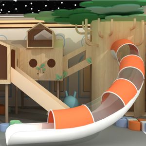 Kids Indoor Play House Baby Playroom Playground With Balls Forest Cabin 115 Sqm Indoor Playground
