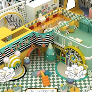 Indoor Slides Children's Soft Play Playground Equipment Maze Zip Line Amusement 400 Sqm Indoor Playground