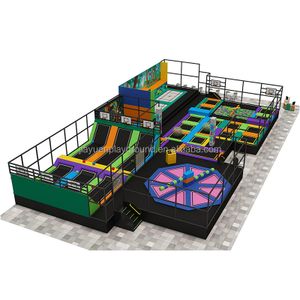 Angel New Design Big Size Obstacle Course Kids Indoor Playground Equipment Trampoline Park with Foam Pit
