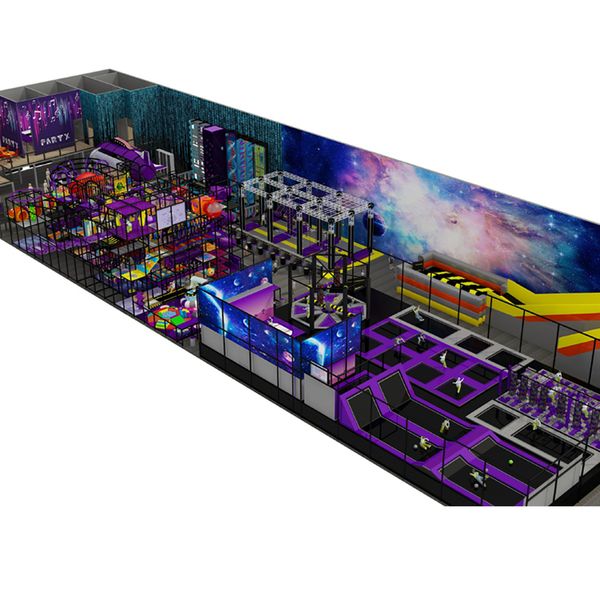 Customized Commercial Adventure Park Rope Course Kids Indoor Playground Equipment with Trampoline Park Equipment