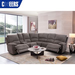 MANWAH CHEERS Latest Living Room Sofa Design 5 Seater Couch Set Leisure Curved Sectional Sofa Home Reclining Furniture