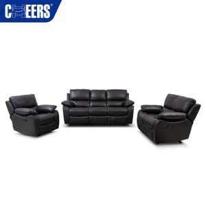 MANWAH CHEER Modern Design 3+2+1 Seater Combination Leather Sofa Set Furniture Living Room Manual Recliner Sofa Set