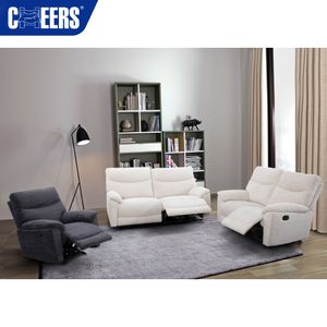 MANWAH CHEERS Luxury Modern Fabric Electric Couch Set Living Room Furniture Gray Lounge Recliner Sectional Sofa