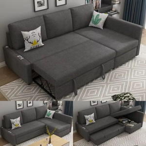 Wholesale Functional L Shape Lounge Sofa Bed Furniture with Storage for Home Center
