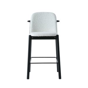 Modern Solid Wood Bar Chair Nordic Cloth Backrest for Home Dining Room Bedroom Living Room Wholesale Simple Design Furniture
