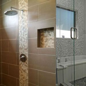 sliced pebble tile
