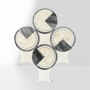 Waterjet Silver Grey Granite Pattern