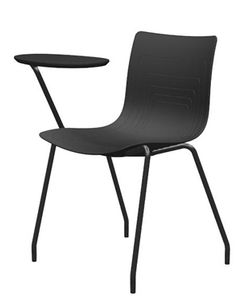 Four legs chair with writing tablet 5W-1-PP+WR