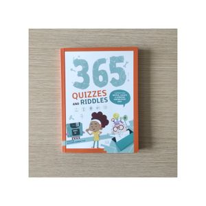 Fun Puzzle Book for Kids 365 Challenging Quizzes and Riddles for Brain-Teasing Entertainment Printed on Durable Paper & Board