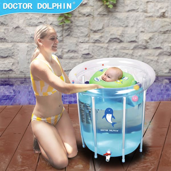 Eco-friendly Durable Clear PVC Inflatable Swim Pool Bath Pool for Kids' Infant Swim Bath Frame Pool Foldable Portable Customize