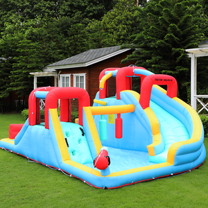 Doctor Dolphin Wholesale Combo Trampoline Kid Boxing Games Double Bouncy Castle Bounce House Inflatable Water Slide
