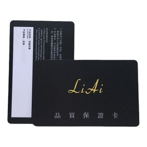 CR80 2 Year Warranty Cards Printing Contact Opening Times Address Phone Number Guarantee card