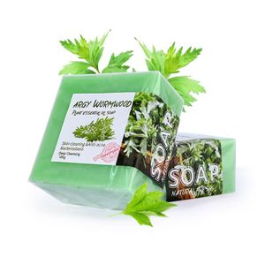 Wholesale Good Quality 100 G Handmade Soap Wormwood Plant Essential Oil Soap for Deep Skin Cleaning