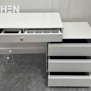Modern Adjustable Wooden Dresser with Drawers for Bedroom or Hotel Storage Solution Panel Wood Style for Apartments