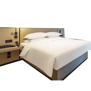 Tongli Modern Solid Wood Bed Frame in Black Queen/King Size with Extended Headboard Solid Pine Bedroom Set Including Drawer