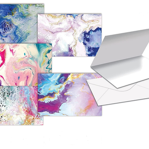 100 Pack All Occasion Greeting Cards with 5 Abstract Art Designs, Assorted Blank Note Cards in 4 X 6 Inch with Envelopes