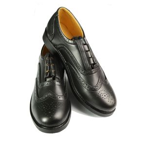 Highland Collection Scottish Kilt Shoes 100% Real Brown Leather Lightweight Flat Rubber Insole Winter Genuine Leather Lining