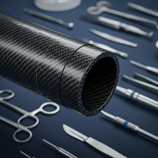 Medical Equipment Carbon Fiber Round Tube High Strength square Tube Bright Matte Twill Plain Tube Factory Direct Supply