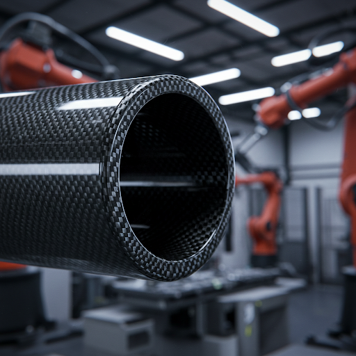 Custom Processing High-strength square Tube Factory Industrial Machinery Bright Matte Twill Plain Tube, Carbon Fiber Round Tube