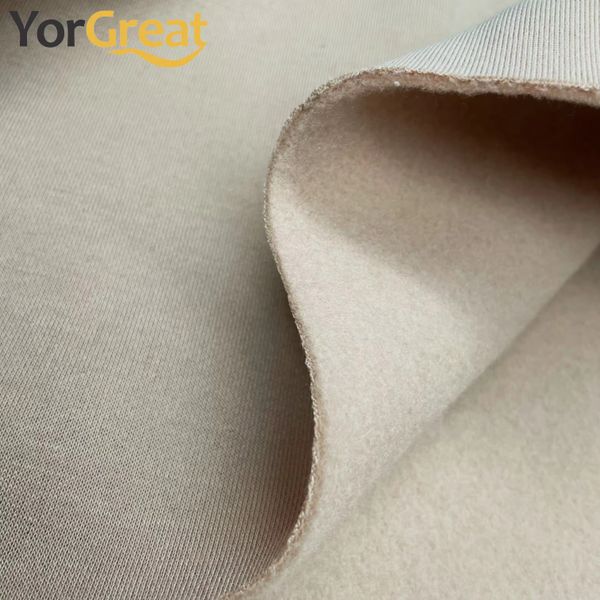 China Factory Customized Best Quality Super Soft 60%Cotton 35%Polyester Knitted Fabric Brushed Fleece