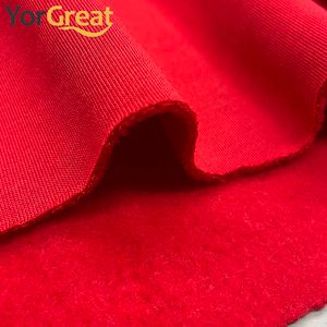 Factory Wholesale Fabrics 100 Polyester Fabric Inside Brushed Fleece for Sweatsuit Jersey Fabric Polyester