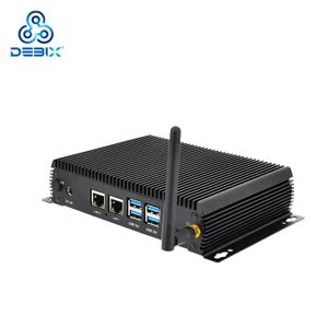 DEBIX Imx8m Plus Industrial Embedded Mini Box Pc Rs-485 Fanless Mini Industrial Computer Box Pc 2lan 2com 6usb Mini Pc Wifi 4g