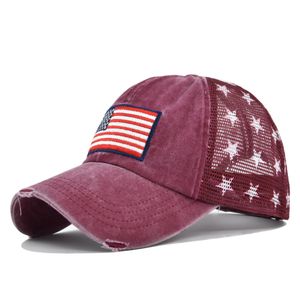 Wholesale America Design Custom Embroidery logo Pure Cotton Trucker Caps Washed Cotton Hat With Stylish Urban Edge