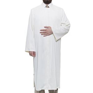 Royal Exquisite Embroidered Imame Robe Handcrafted Premium Linen Fabric Traditional Muslim Clothing & Accessory