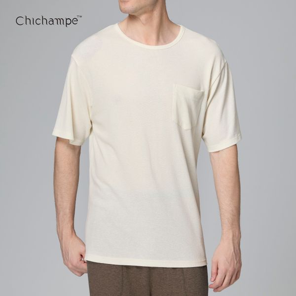 Men's Sustainable Loose Fit T-Shirt - Soft Lyocell, Hemp & Spandex Blend, Lightweight & Breathable