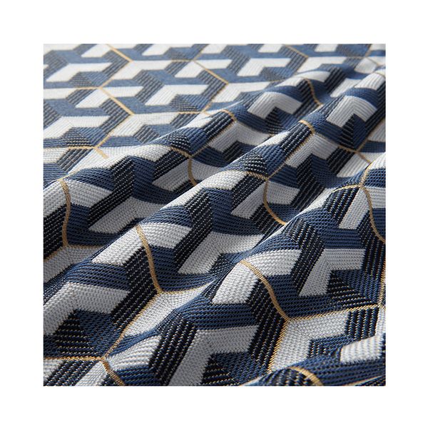 Hot Sale 100% Polyester Geometric Home Textile Design Jacquard Curtain Fabric