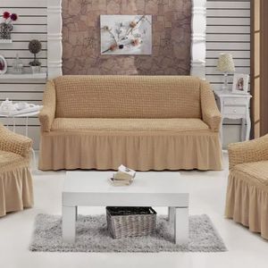 Furniture Protector Universal Elastic Couch Sofacover with Skirt 3-Piece Non-Slip Fitted Sofa Set Covers