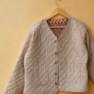 Wholesale Indian Handmade Quilted Cotton Jacket Jaipuri Vintage Cotton Kantha soft cotton Jacket Reversible Indian Kantha jacket