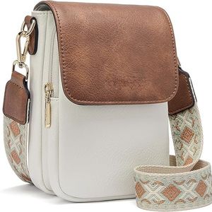 Small Crossbody Bags for Women Leather Phone Purse with Card Slots Compact Wallet Handbag Blocking Shoulder Bag